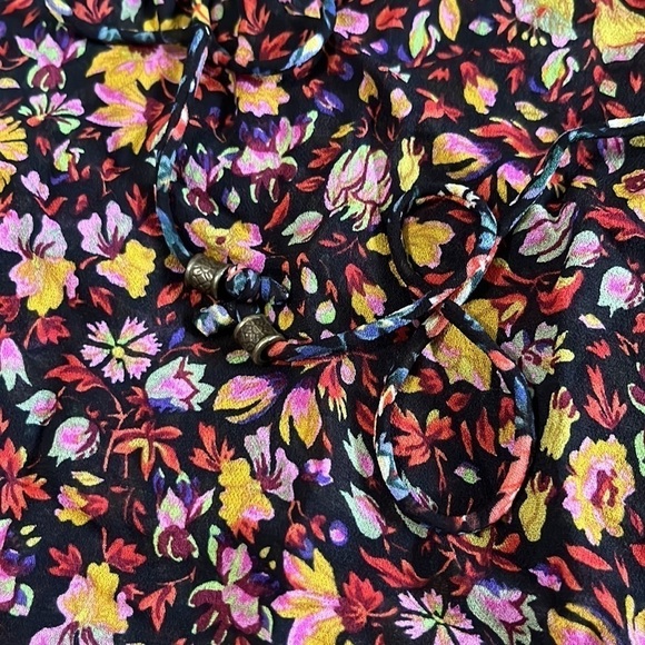 Anthropologie Helene Tunic Dress Floral Ruffled Size Small - Picture 10 of 13